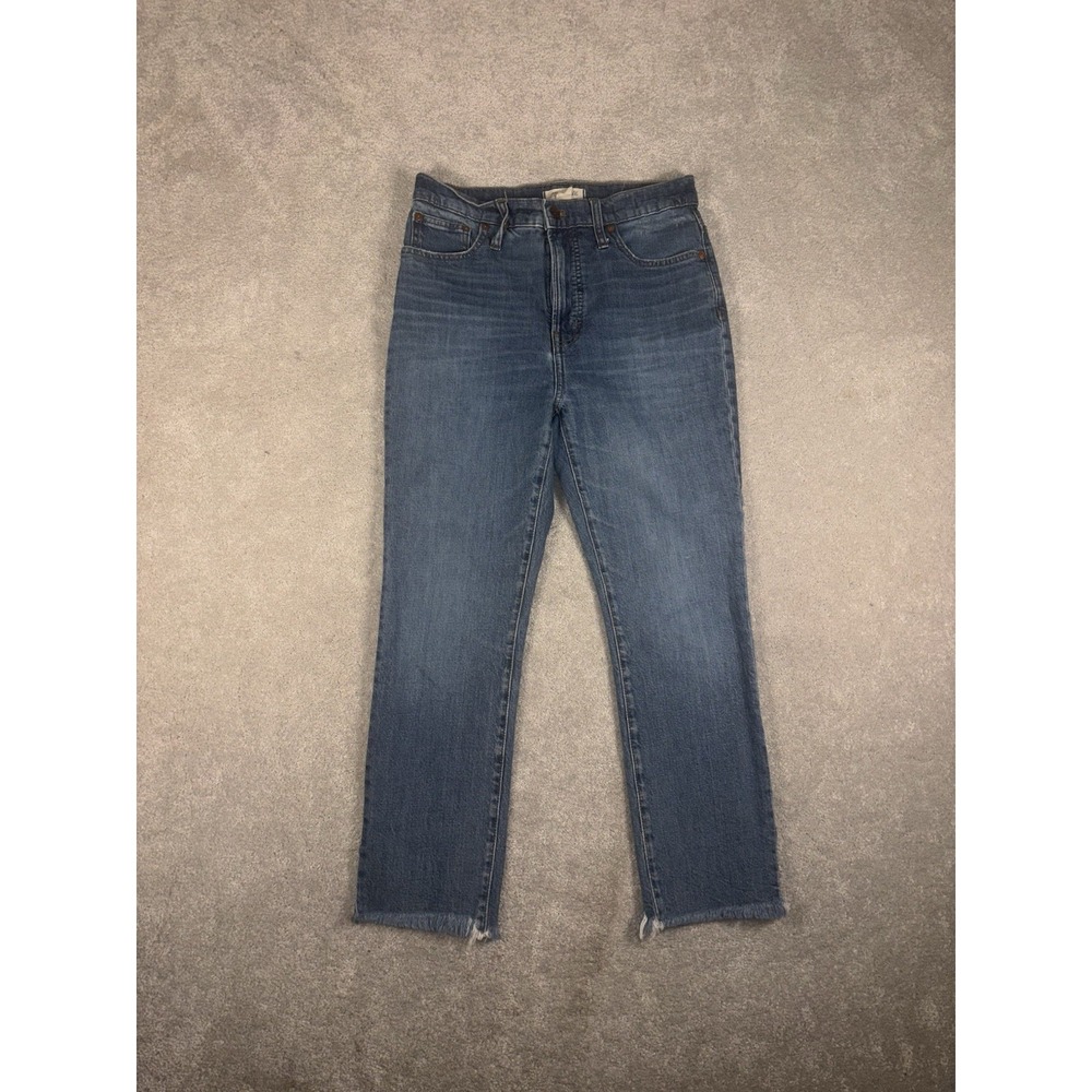 madewell the perfect‎ vintage jean 29 Raw Hem Side Slit Med Wash